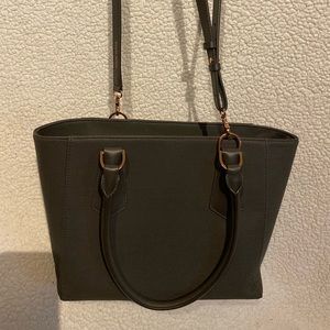 Dagne Dover Signature Midi Tote In Graphite